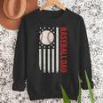 Vintage Baseball DAD American Flag Fathers Day 4th Of July Men Sweatshirt