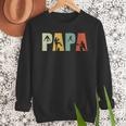Vintage Baseball Dad Papa Fathers Day Men Sweatshirt