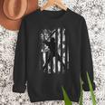 Vintage Baseball US Camouflage Flag Tee Baseball Dad Player Men Sweatshirt
