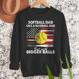 Vintage Softball Dad Like A Baseball Dad US Flag Fathers Day Men Sweatshirt Vintage Softball Dad Like A Baseball Dad US Flag Fathers Day Men Sweatshirt