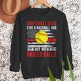 Vintage Softball Dad Like A Baseball Dad US Flag Men Sweatshirt Vintage Softball Dad Like A Baseball Dad US Flag Men Sweatshirt