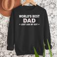 World's Best Dad Just Ask My Boy Baseball Dad Father's Day Men Sweatshirt