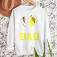 Ball Dad Softball Baseball Dad Fathers Day Premium Men Sweatshirt