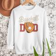 Baseball Dad Fireball Sports Father Fathers Day Daddy Premium Men Sweatshirt