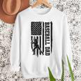 Baseball Dad Retro American USA Flag Baseball Father's Day Men Sweatshirt Baseball Dad Retro American USA Flag Baseball Father's Day Men Sweatshirt