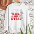 Baseball Dad Teach Kids Hit And Steal Softball Game Premium Tri-Blend Men Sweatshirt Baseball Dad Teach Kids Hit And Steal Softball Game Premium Tri-Blend Men Sweatshirt