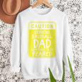 Caution Serious Baseball Dad Something To Be Feared Premium Men Sweatshirt