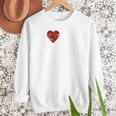 I Love Hot Baseball Dads Red Hearts Premium Men Sweatshirt