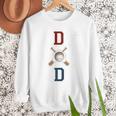 Patriotic Baseball Dad Father's Day Red Blue Star Premium Men Sweatshirt Patriotic Baseball Dad Father's Day Red Blue Star Premium Men Sweatshirt