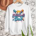 Retro Baseball Dad Dripping Ice Cream Father's Day Men Sweatshirt Retro Baseball Dad Dripping Ice Cream Father's Day Men Sweatshirt