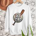 Vintage 1 Baseball Dad Daddy Father's Day Son And Daughter Men Sweatshirt