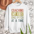 Vintage Baseball Dad Coaching My Kids One Pitch At A Time Men Sweatshirt Vintage Baseball Dad Coaching My Kids One Pitch At A Time Men Sweatshirt