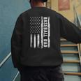 Baseball Dad American Flag Grunge Retro Vintage Father Men's Sweatshirt Back Print Baseball Dad American Flag Grunge Retro Vintage Father Men's Sweatshirt Back Print