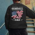 Baseball DAD American Flag Patriotic Father's Day Men's Sweatshirt Back Print Baseball DAD American Flag Patriotic Father's Day Men's Sweatshirt Back Print