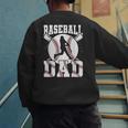 Baseball Dad Apparel Dad Baseball Father's Day Men's Sweatshirt Back Print