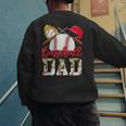 Baseball Dad Camo Husband Fathers Day Player Coach Dad Son Men's Sweatshirt Back Print
