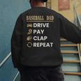 Baseball Dad Drive Pay Clap Repeat Father's Day Men's Sweatshirt Back Print Baseball Dad Drive Pay Clap Repeat Father's Day Men's Sweatshirt Back Print