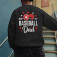 Baseball Dad Baseball Father's Day Baseball Player Men Men's Sweatshirt Back Print