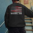 Baseball Dad Father's Day US Flag Baseball Men's Sweatshirt Back Print Baseball Dad Father's Day US Flag Baseball Men's Sweatshirt Back Print