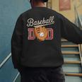 Baseball Dad Fireball Sports Father Fathers Day Daddy Men's Sweatshirt Back Print Baseball Dad Fireball Sports Father Fathers Day Daddy Men's Sweatshirt Back Print