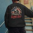 Baseball Dad Game Day USA Flag Men's Sweatshirt Back Print Baseball Dad Game Day USA Flag Men's Sweatshirt Back Print