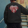 Baseball Dad Heart For Baseball Lovers Baseball Father's Day Men's Sweatshirt Back Print Baseball Dad Heart For Baseball Lovers Baseball Father's Day Men's Sweatshirt Back Print