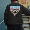 Baseball Dad Ice Cream Drip Fathers Day Men's Sweatshirt Back Print