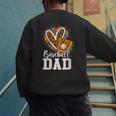 Baseball Dad Leopard Heart Colorful Men's Sweatshirt Back Print
