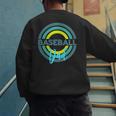 Baseball Dad With Modern Baseball Circles Men's Sweatshirt Back Print