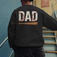 Baseball Dad Novelty Sports Love Fathers Day Men's Sweatshirt Back Print