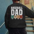 Baseball Dad Proud Little Slugger Father Humor Men's Sweatshirt Back Print