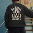 Baseball Dad Retro American Flag Style Men's Sweatshirt Back Print