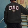 Baseball Dad Shirt Baseball Player Game Day Father's Day Men's Sweatshirt Back Print