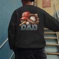 Baseball Dad Spectator Father's Day Game Day Youth Baseball Men's Sweatshirt Back Print
