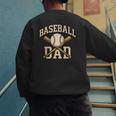 Baseball Dad Sports With Bats And Ball Graphic Men's Sweatshirt Back Print