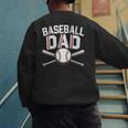 Baseball Dad Tees For Men Boys Kid Happy Fathers Day Men's Sweatshirt Back Print