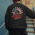 Baseball Dad USA Flag Men's Sweatshirt Back Print Baseball Dad USA Flag Men's Sweatshirt Back Print