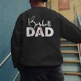 Baseball Dad Vintage Heart Present For Baseball Daddy Men's Sweatshirt Back Print