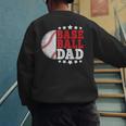 Baseball Dad Vintage Baseball Player Men Men's Sweatshirt Back Print