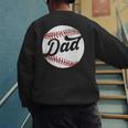 Dad Baseball Ball Vintage Groovy Baseball Daddy Fathers Day Men's Sweatshirt Back Print Dad Baseball Ball Vintage Groovy Baseball Daddy Fathers Day Men's Sweatshirt Back Print
