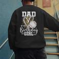 Dad Of The Birthday Girl Baseball Dad Leopard Heart Men's Sweatshirt Back Print Dad Of The Birthday Girl Baseball Dad Leopard Heart Men's Sweatshirt Back Print