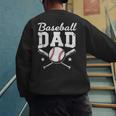 Fathers Cute Vintage Baseball Dad Sport Lovers Batter Player Men's Sweatshirt Back Print