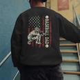 Fathers Day Baseball Dad Flag Dad Men Baseball Catcher Men's Sweatshirt Back Print Fathers Day Baseball Dad Flag Dad Men Baseball Catcher Men's Sweatshirt Back Print