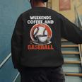 Fathers Day Baseball Dad Parent Men's Sweatshirt Back Print