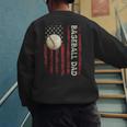 Fathers Day Baseball Dad USA Flag For Dad Men Baseball Men's Sweatshirt Back Print Fathers Day Baseball Dad USA Flag For Dad Men Baseball Men's Sweatshirt Back Print
