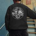Football Living That Baseball Dad Life Game Day Sport Men's Sweatshirt Back Print