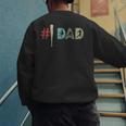 Number One Baseball Dad Father's Day Baseball Player Dad Men's Sweatshirt Back Print Number One Baseball Dad Father's Day Baseball Player Dad Men's Sweatshirt Back Print