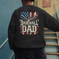 Retro American Flag Baseball Dad Father's Day Men's Sweatshirt Back Print
