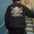 Retro Baseball Dad Sports Lovers Happy Father's Day Men's Sweatshirt Back Print