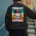 Retro Baseball Retirement Gnome Baseball Dad Finally Retired Men's Sweatshirt Back Print Retro Baseball Retirement Gnome Baseball Dad Finally Retired Men's Sweatshirt Back Print